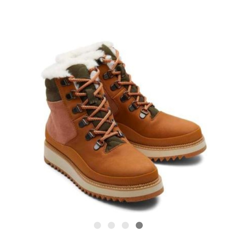 Toms Mojave Tan Leather Boots Nwt